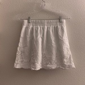 White Embroidered Skirt